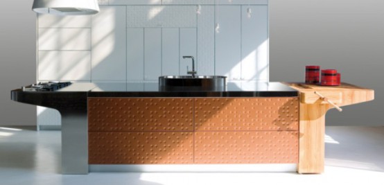 Ultra Minimalist Clutter Free Mesa Kitchen by Schiffini