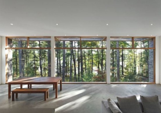 Ultra Minimalist Forest House With Spectacular Views - DigsDi