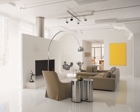 Ultra Minimalist White Apartment Interior Decor - DigsDi