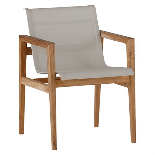 Summer Classics 27304 Coast Ivory Teak Arm Chair | Bellacor .