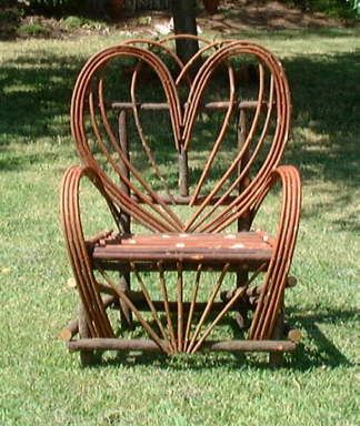 Californina Rustic Willow Hand Crafted Heart Willow Furniture .