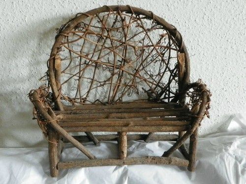Image result for miniature fairy furniture made from twigs | Twig .