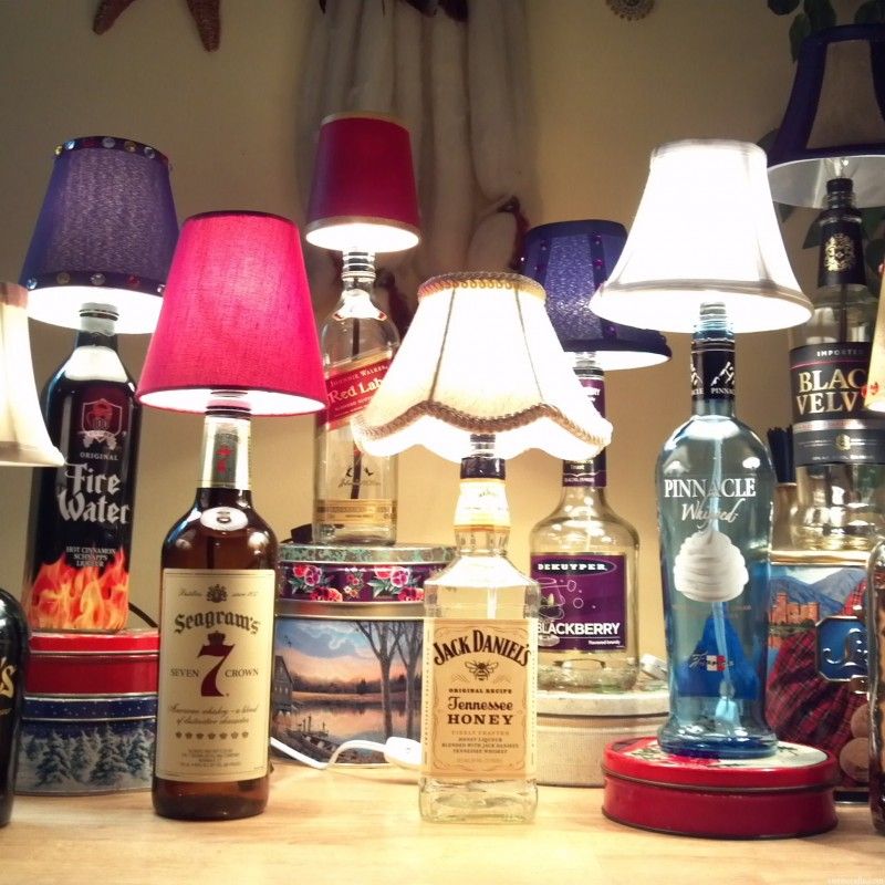 How to Make a Liquor Bottle Lamp | Liquor bottle lamp, Diy bottle .