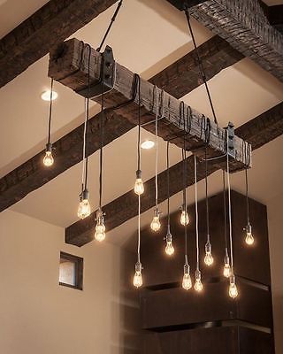 Wooden lamp, Ceiling Pendant Light, candelabrum (handmade) | eBay .