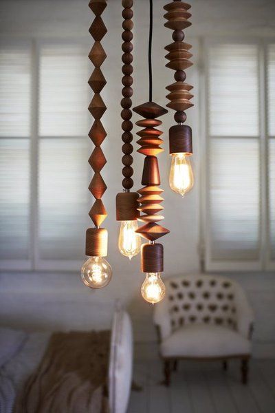 wooden pendant lights. | Wooden pendant lighting, Unique pendant .
