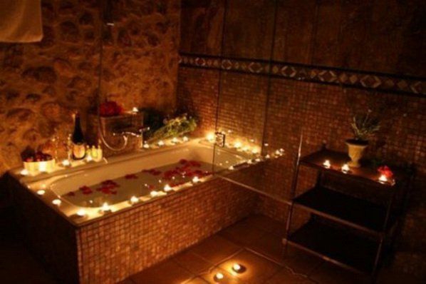 Bathroom, Excellent Romantic Bathroom Candles Decorating Ideas For .