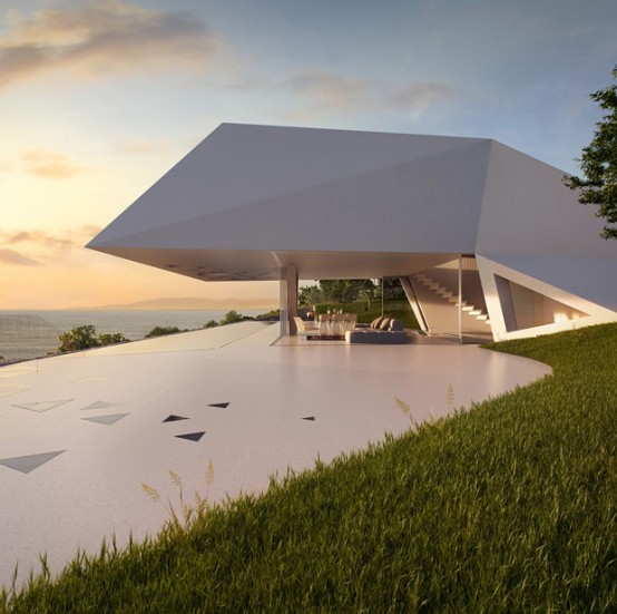 Villa F With Impressive Futuristic Architecture - DigsDi