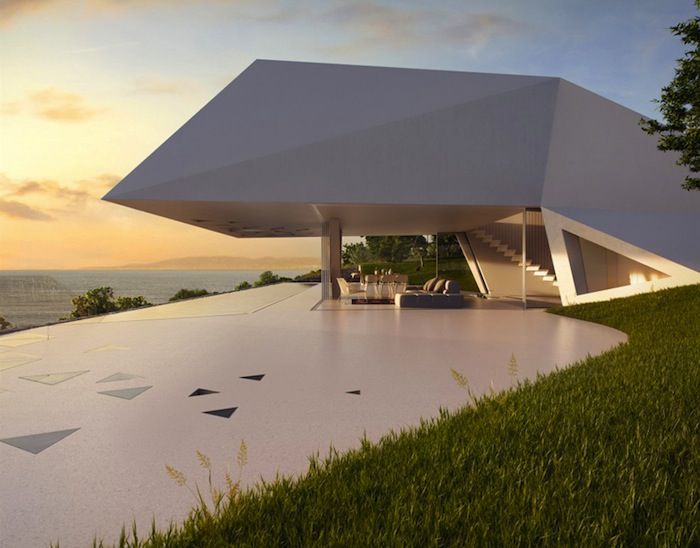 Villa F With Impressive Futuristic Architecture