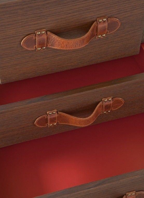 suitcase drawers equipped with leather handles | Leather, Vintage .
