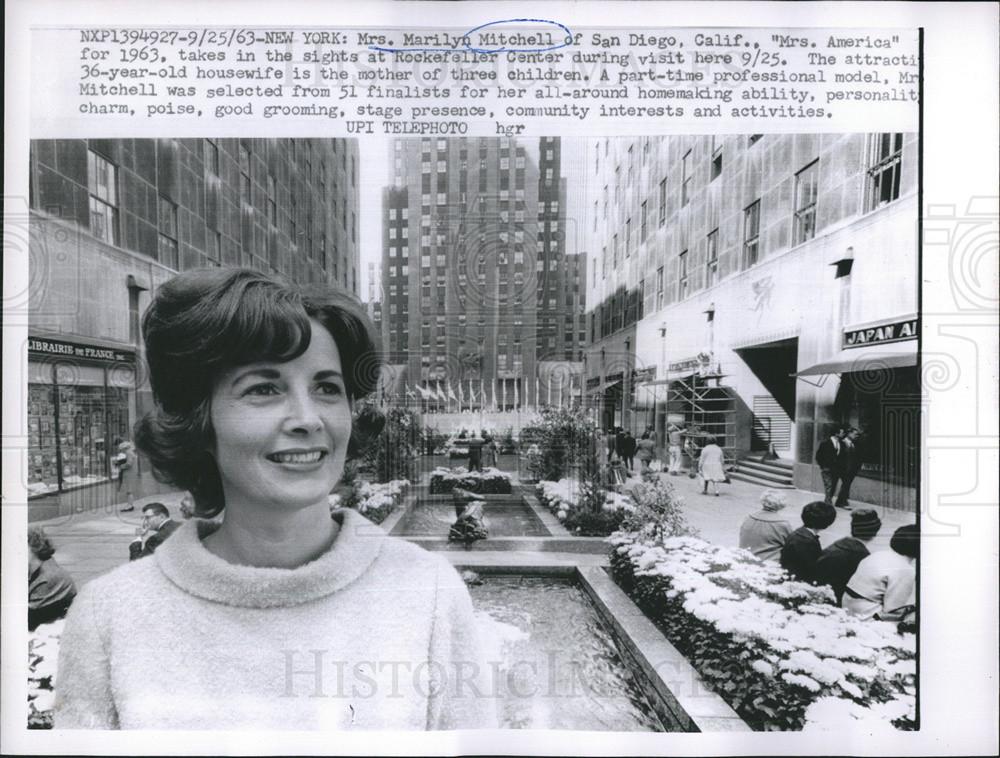1963 Press Photo "Mrs. America" Mrs. Marilyn Mitchell at .
