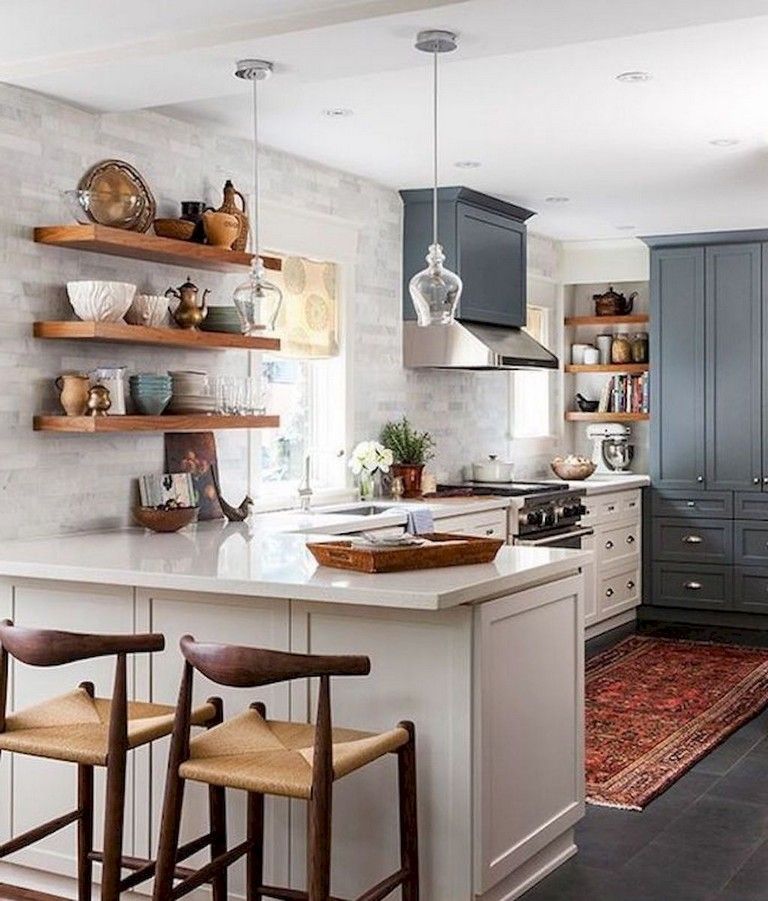 65 Good Small Kitchen Remodel and Open Shelves Ideas | Kitchen .