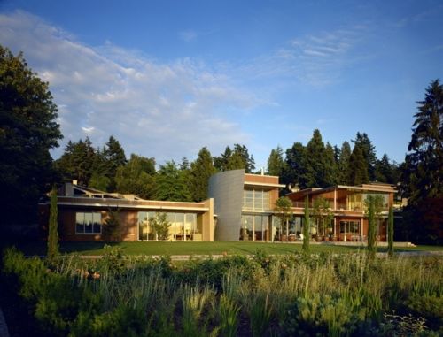 Stunning Washington Lake House | Waterfront homes, Terrace design .
