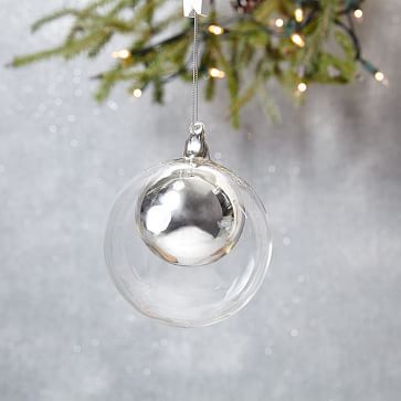 Double Glass Sphere Ornament #westelm | Holiday decor christmas .