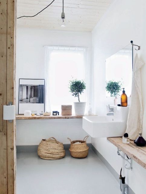 White Scandinavian Apartment With Natural Wood Accents (With .