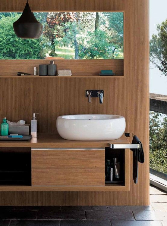 Modern Wooden Bathroom Designs | Wooden bathroom furniture, Wooden .