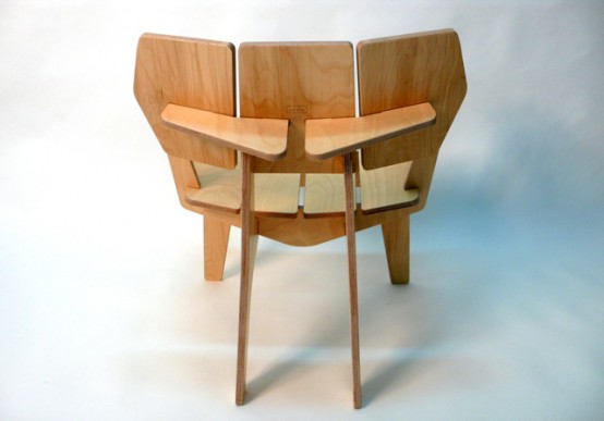 Wooden Lounge Chair That Can Be Assembled As A Puzzle - DigsDi