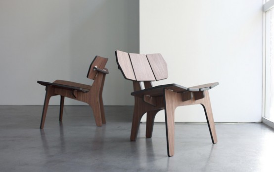 Wooden Lounge Chair That Can Be Assembled As A Puzzle - DigsDi