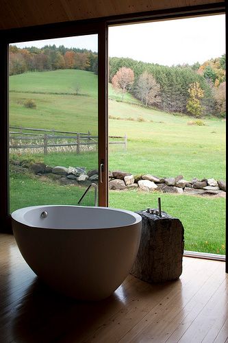 bathroom view: a whole new meaning to having a view in the bath .