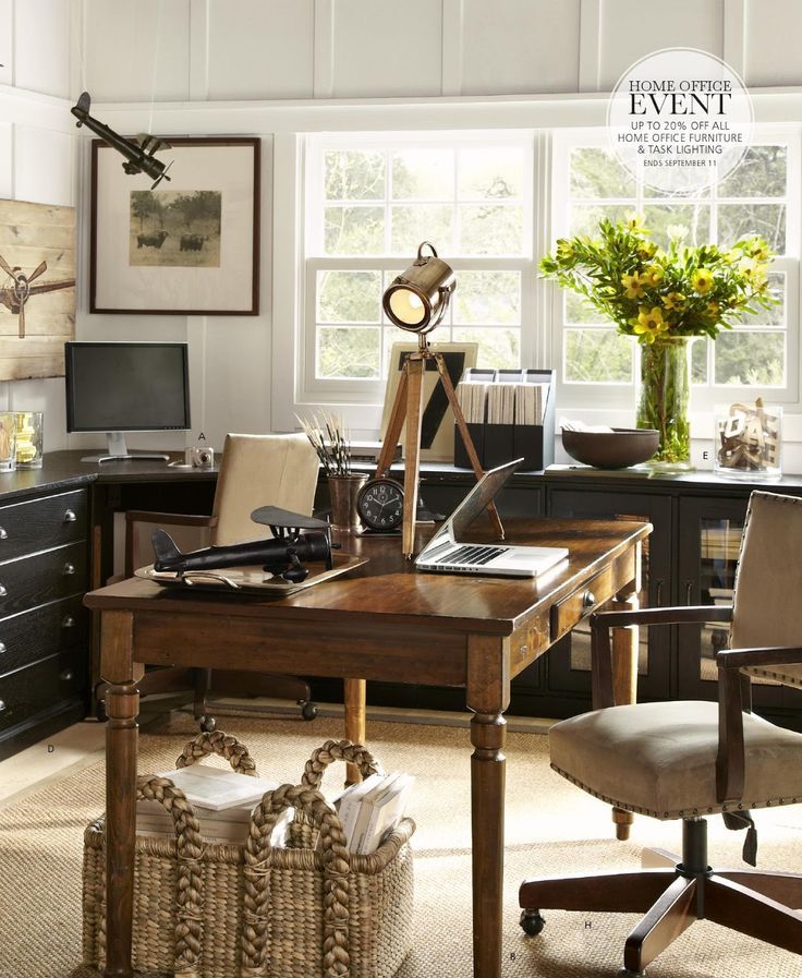 30 Modern Home Office Decor Ideas in Vintage Style | Home Office .